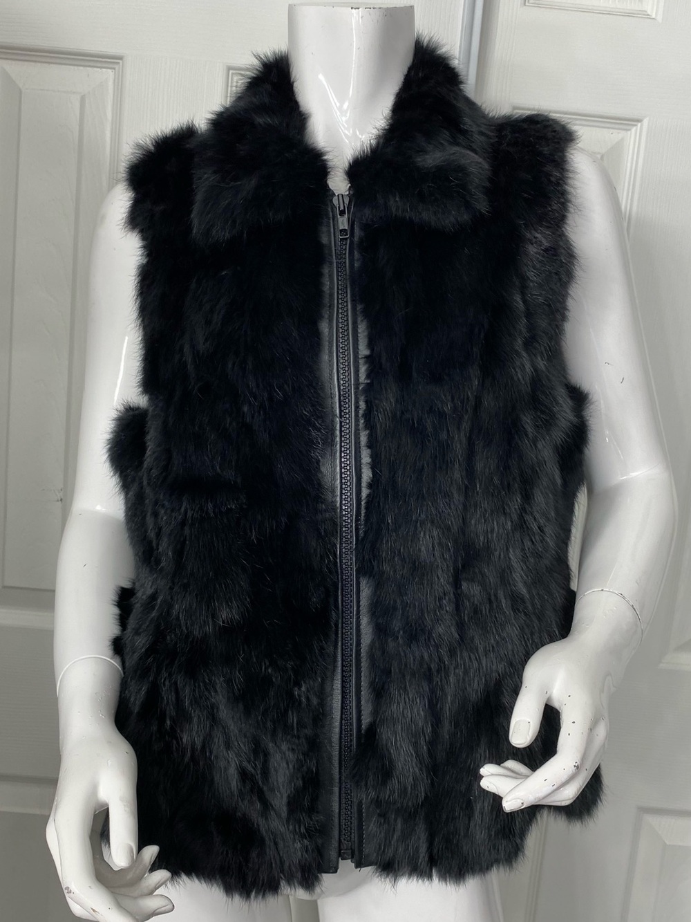 💯Rabbit Fur Zip Vest